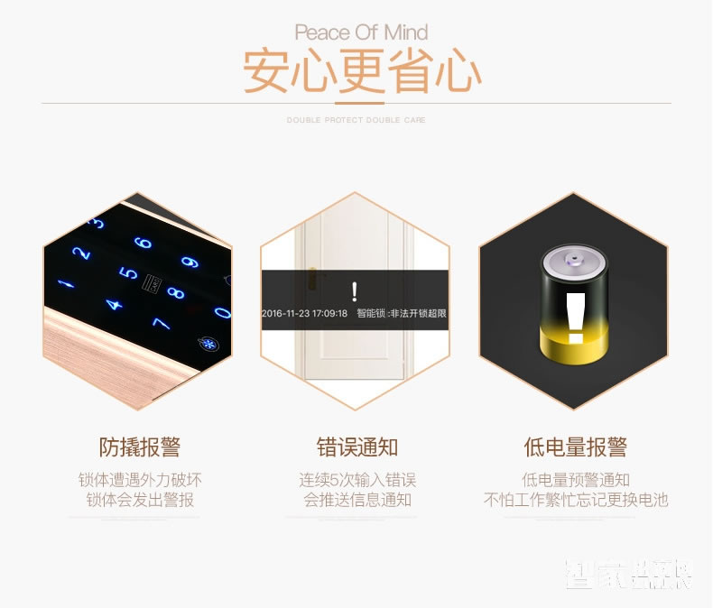 欧索尔智能锁 防盗智能指纹密码锁 家用智能门锁