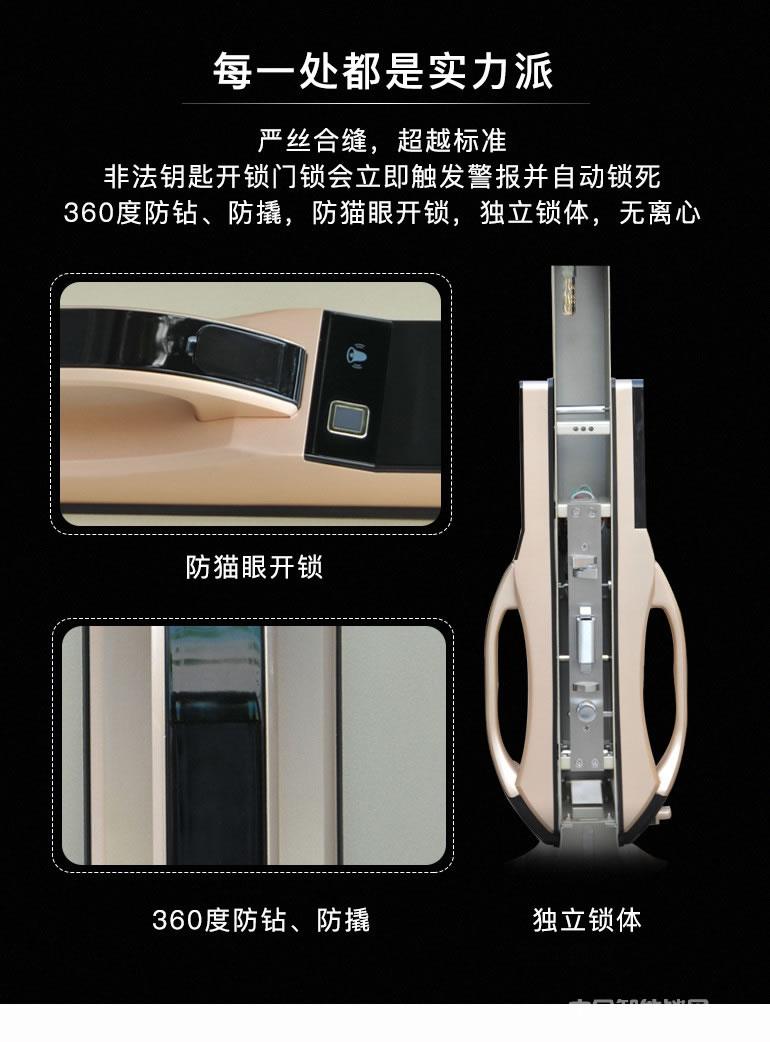 瑞狐智能锁全自动安全智能锁 手机APP智能指纹锁