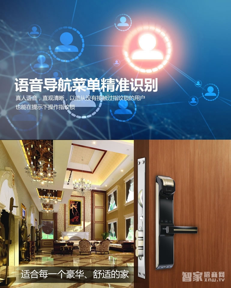 普泰升智能指纹锁 密码锁刷卡锁 防猫眼开启