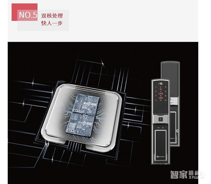 纽威尔指纹锁 智能锁深邃黑、三种开锁方式/6大核心功能