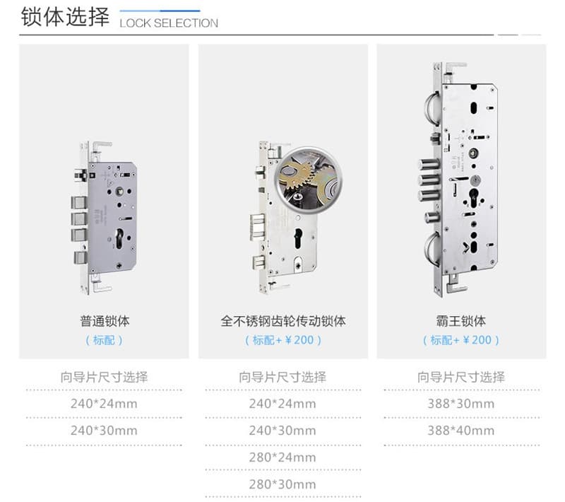 百思盾指纹锁 欧式滑盖别墅指纹密码锁 家用高档智能门锁
