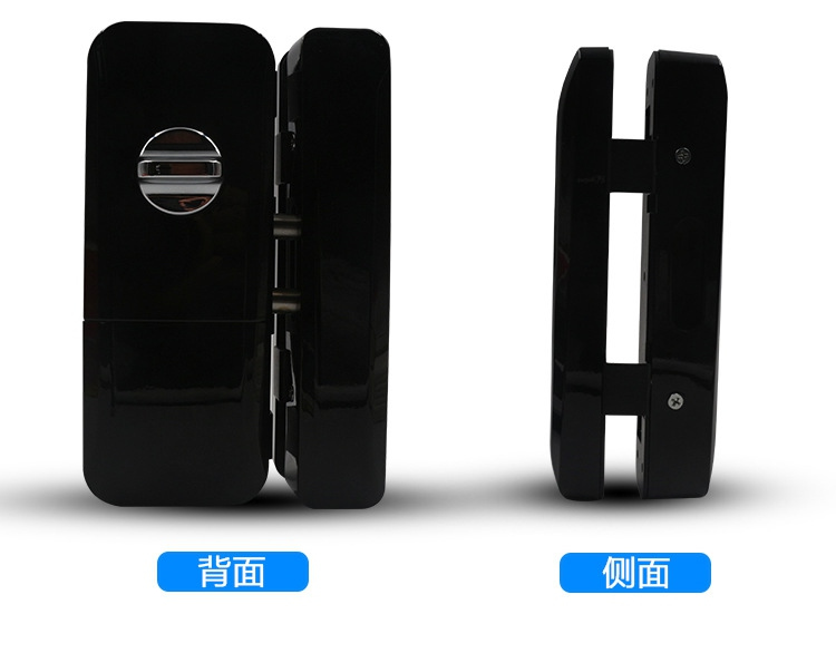 鑫鼎兴玻璃门指纹密码锁 免开孔双开IC卡锁