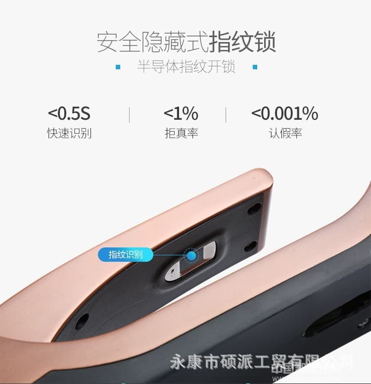 硕派半导体指纹锁 家用防盗智能锁