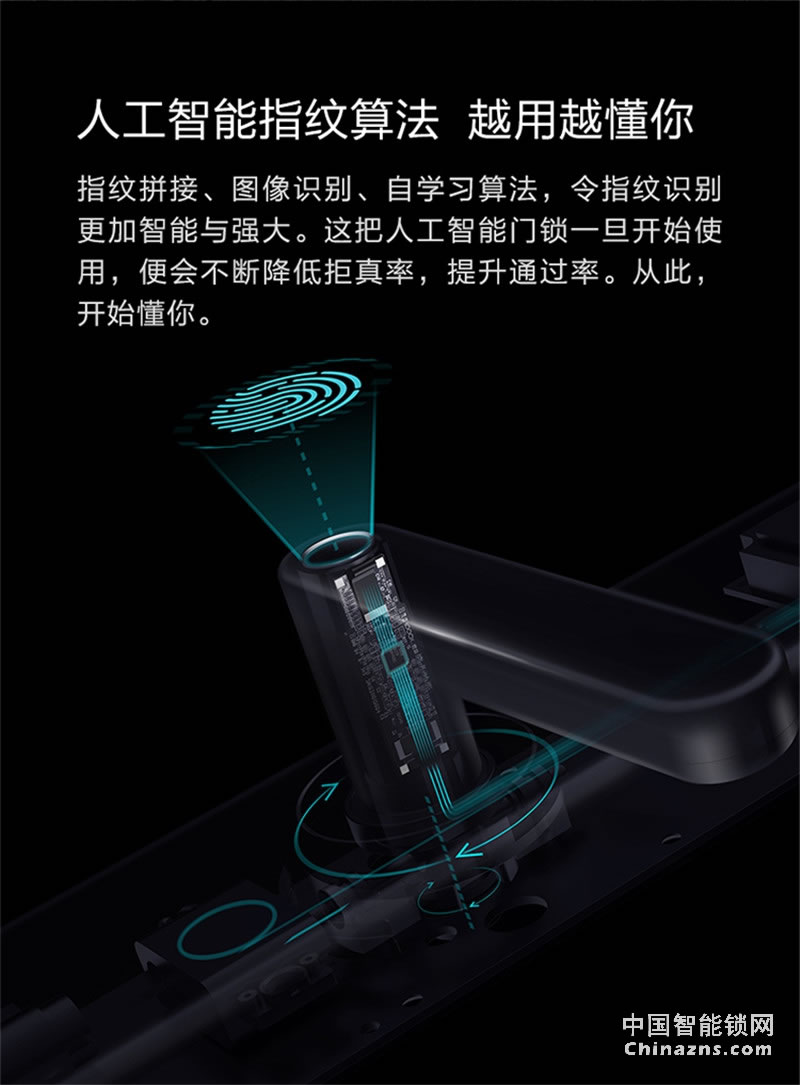 鹿客（LOOCK）Q2指纹锁智能锁 家用防盗门锁