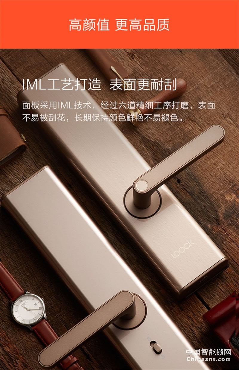 鹿客（LOOCK）Q2指纹锁智能锁 家用防盗门锁