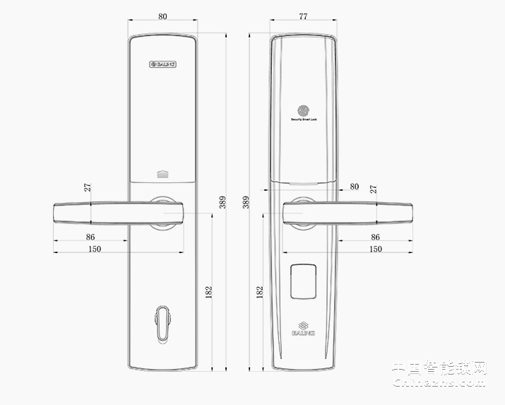 京特固APP智能锁 远程控制指纹锁 滑盖电子锁