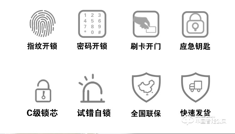 普泰升指纹锁 智能密码锁 感应大门电子锁