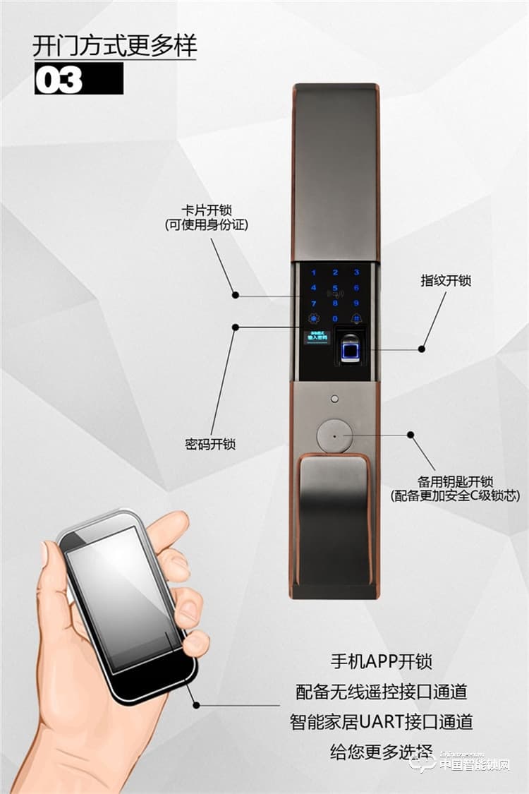 普泰升全铜智能锁 全自动智能门锁 智能云锁