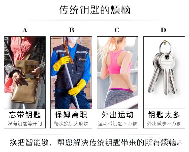 伊派尔滑盖指纹锁 智能门锁电子锁 防盗门智能锁