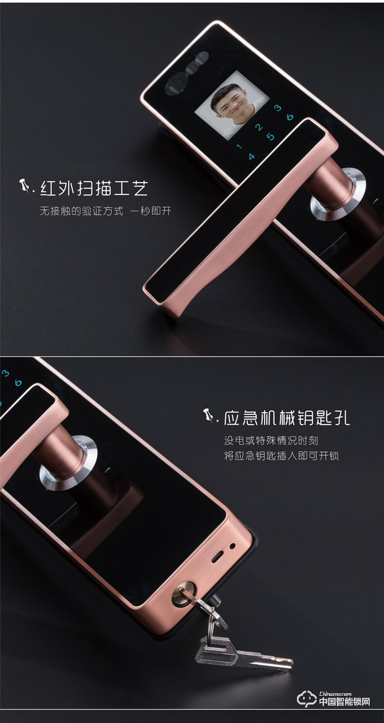 伊派尔指纹锁 人脸识别掌静脉指纹锁家用防盗门锁密码锁智能锁