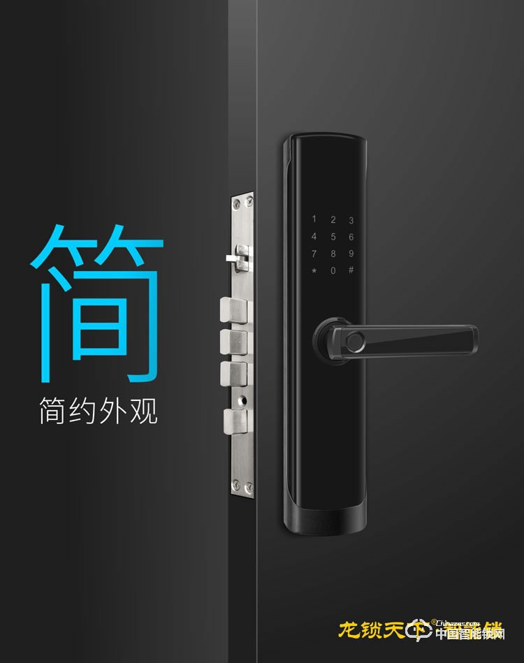 龙锁天下智能锁 智能锁 指纹锁 密码锁 防盗门锁M08