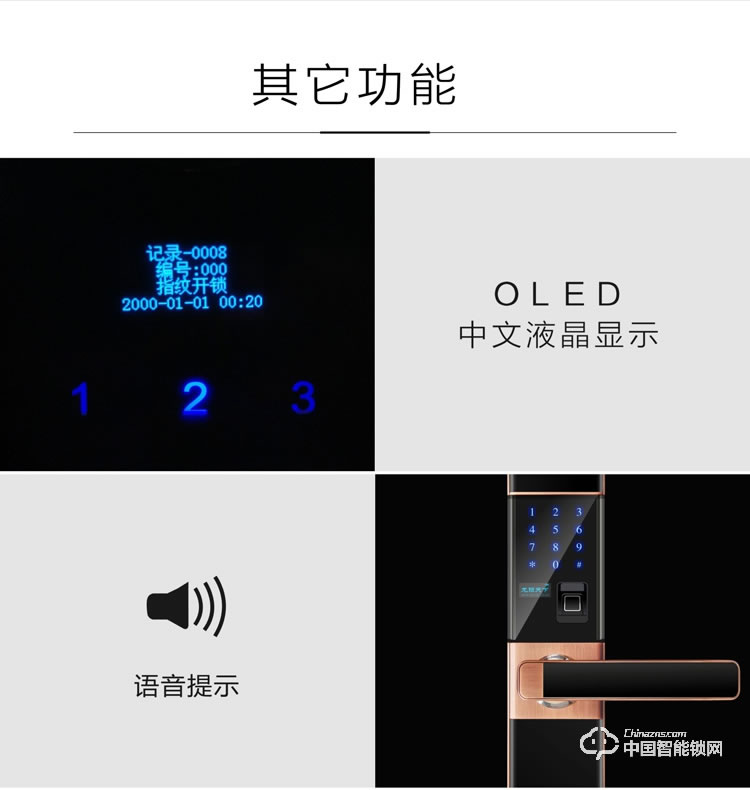 龙锁天下智能锁 智能锁 指纹锁 密码锁家用防盗门锁电子锁Z12