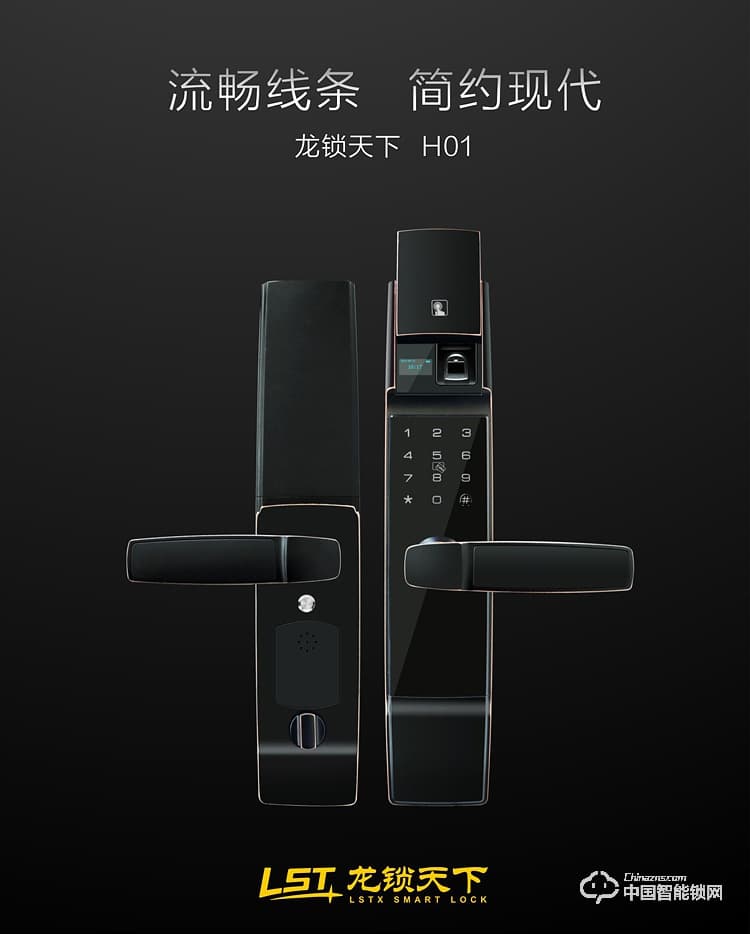 龙锁天下智能锁 指纹密码锁 防盗智能门锁Q5