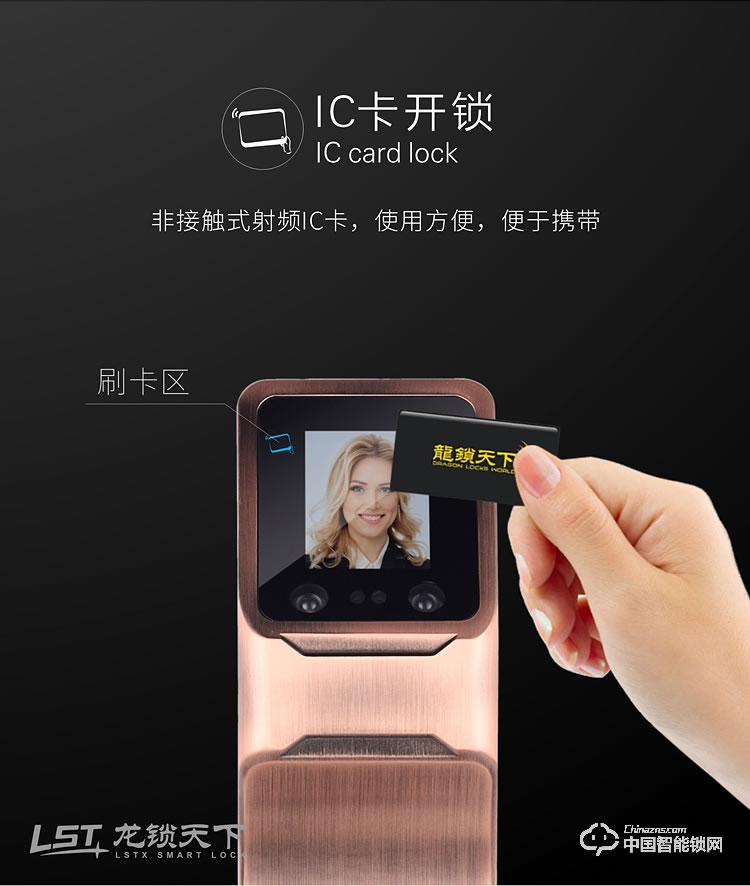 龙锁天下智能锁 人脸识别智能锁 防盗门智能锁Q7