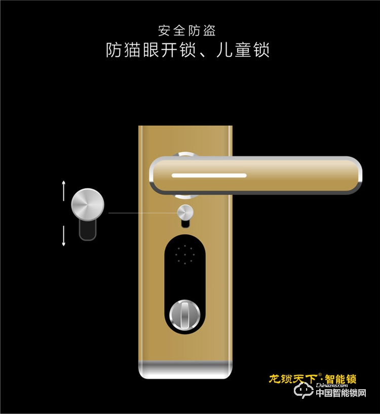 龙锁天下智能锁 指纹密码锁 防盗门锁 电子刷卡锁Z09