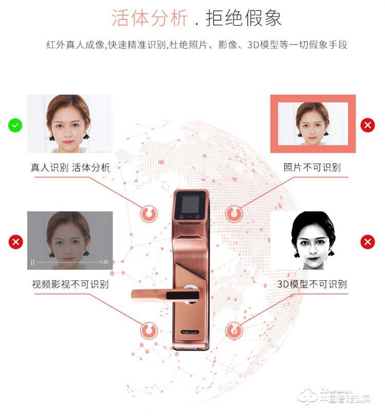 浩宇兴智能锁 人脸锁掌静脉密码锁手机远程开锁
