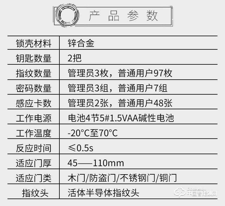迪克曼智能锁 家用防盗门智能锁滑盖锁刷卡锁A7