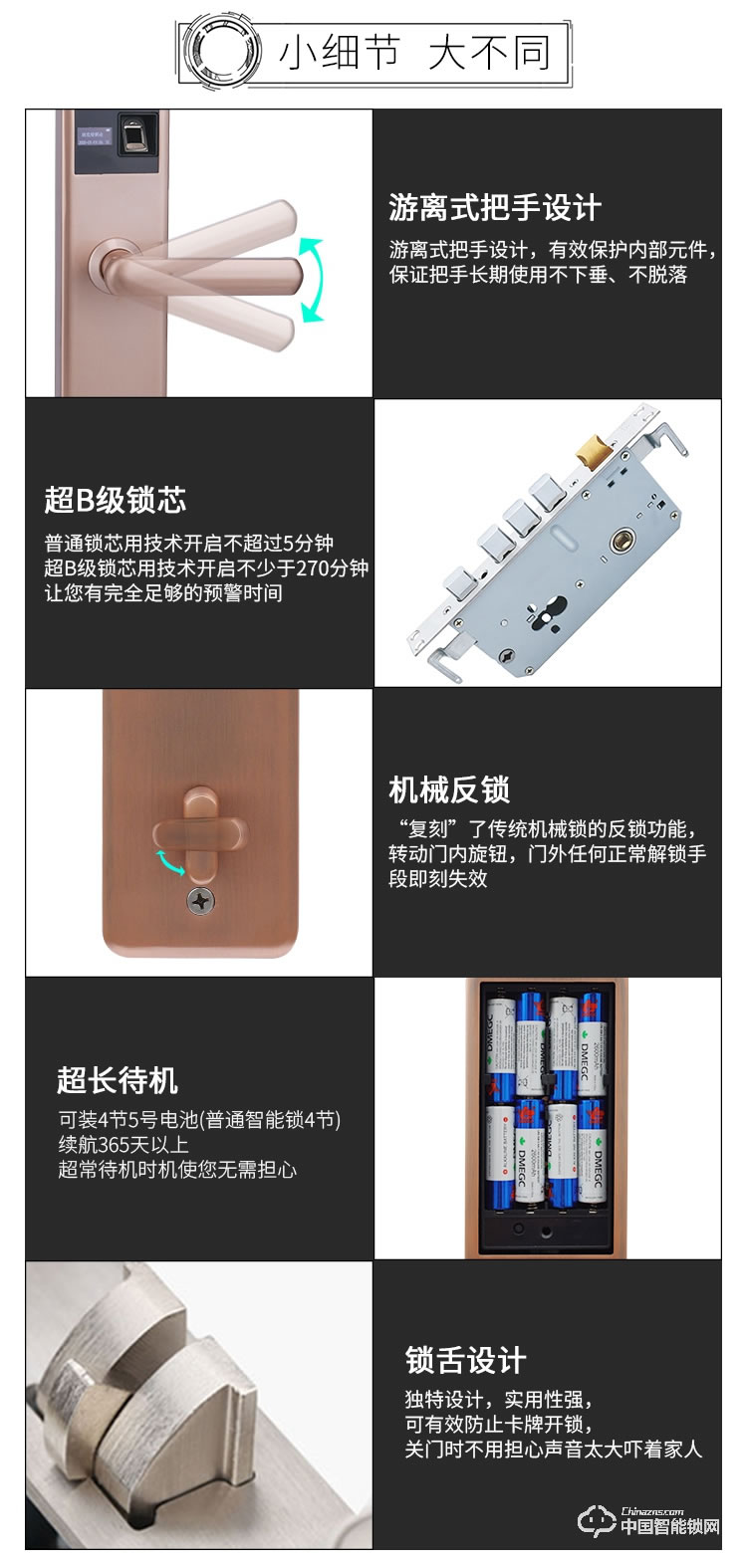 迪克曼智能锁 家用防盗门智能锁滑盖锁刷卡锁A13