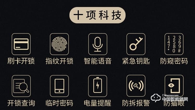 迪克曼智能锁 智能锁滑盖锁刷卡锁A9