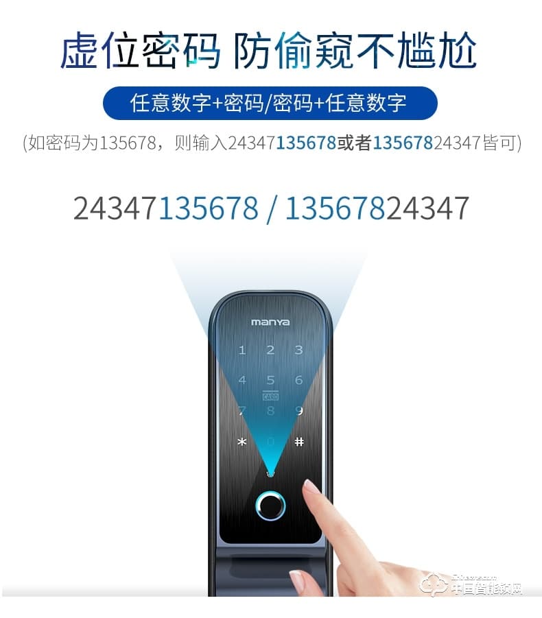 曼亚智能锁 家用防盗门手机APP智能锁P10