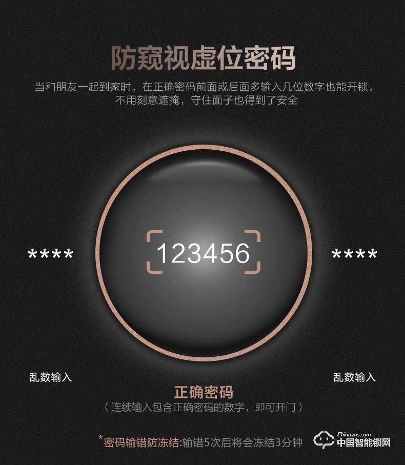 智得利智能锁 推拉式指纹密码锁A-668