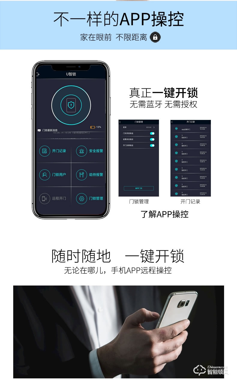 美利保指纹锁 M610家用防盗门指纹锁电子密码锁