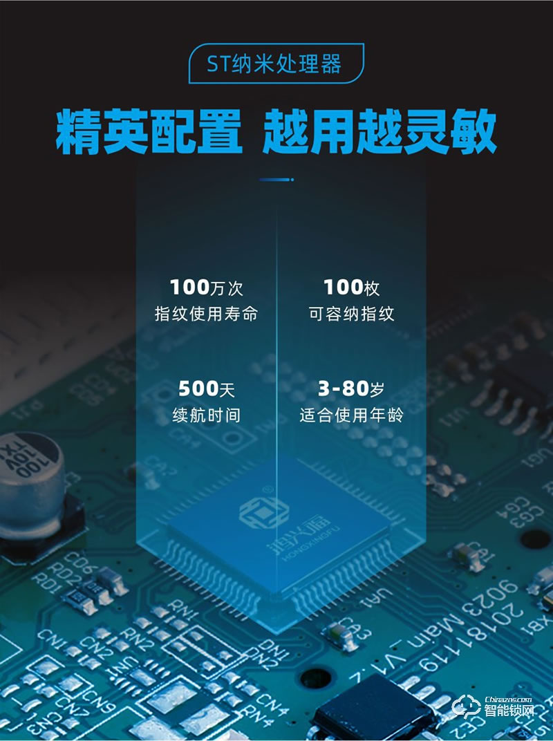 鸿兴福智能锁 A8003人脸识别掌静脉智能锁