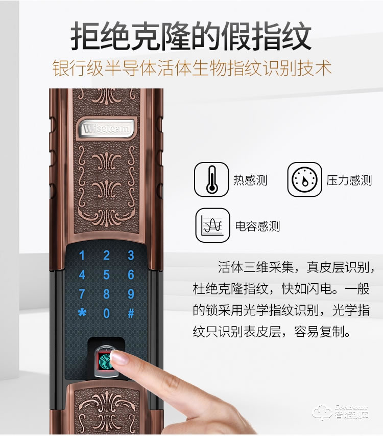 威士迪智能锁 电子密码半导体防盗门锁