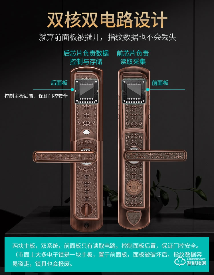 威士迪智能锁 电子密码半导体防盗门锁