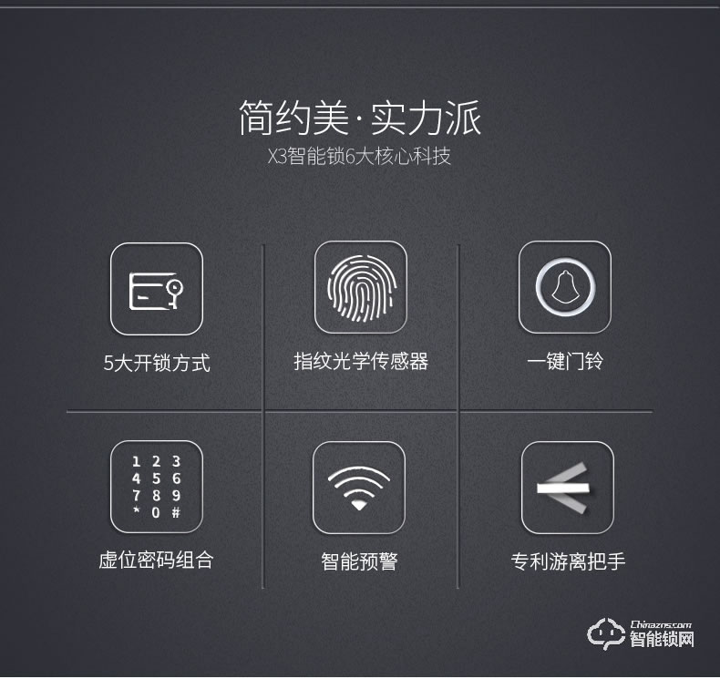 惠氏智能锁 X3防盗门密码锁大门锁感应锁