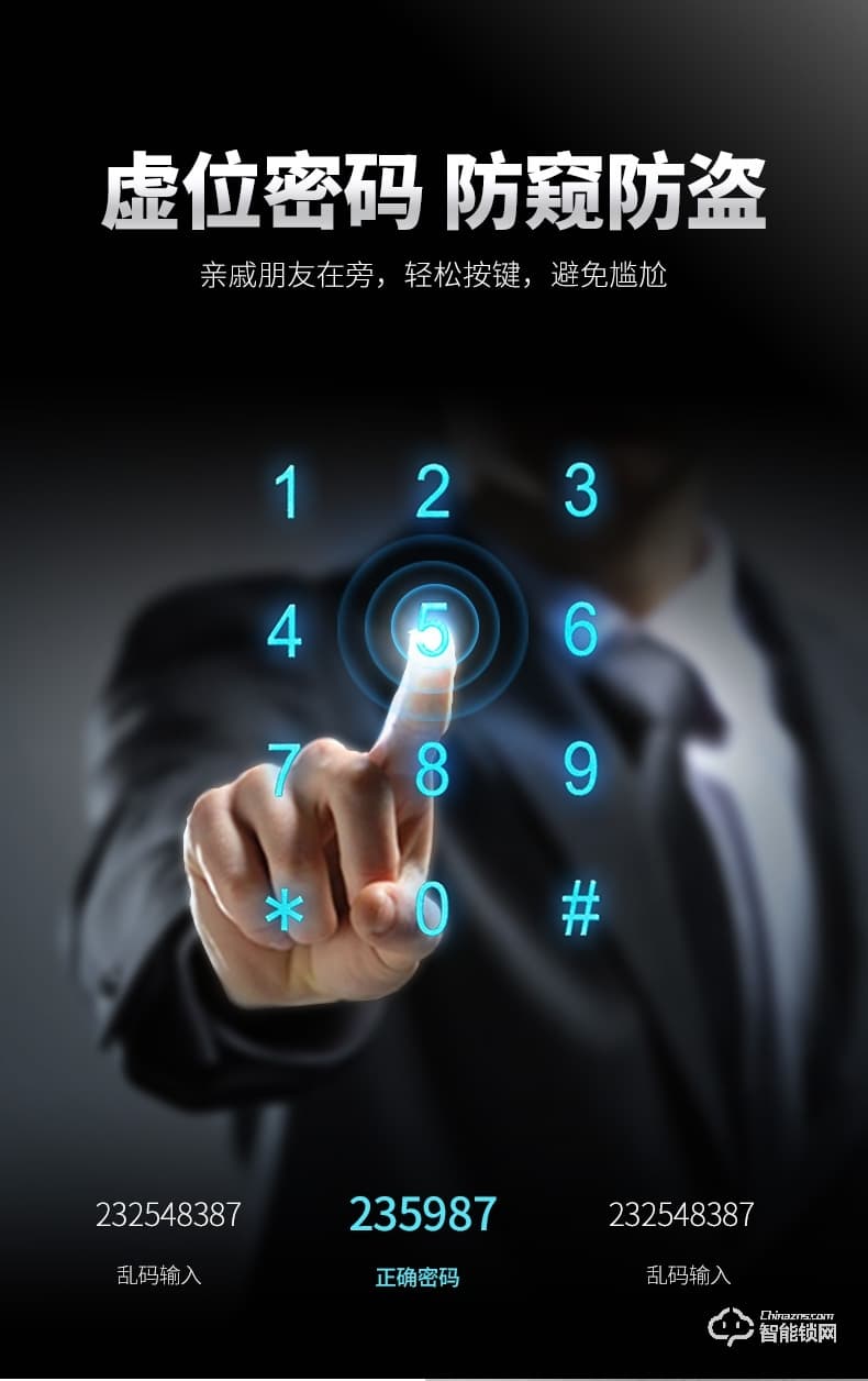 盼盼智能锁 防盗门指纹锁五合一电子锁