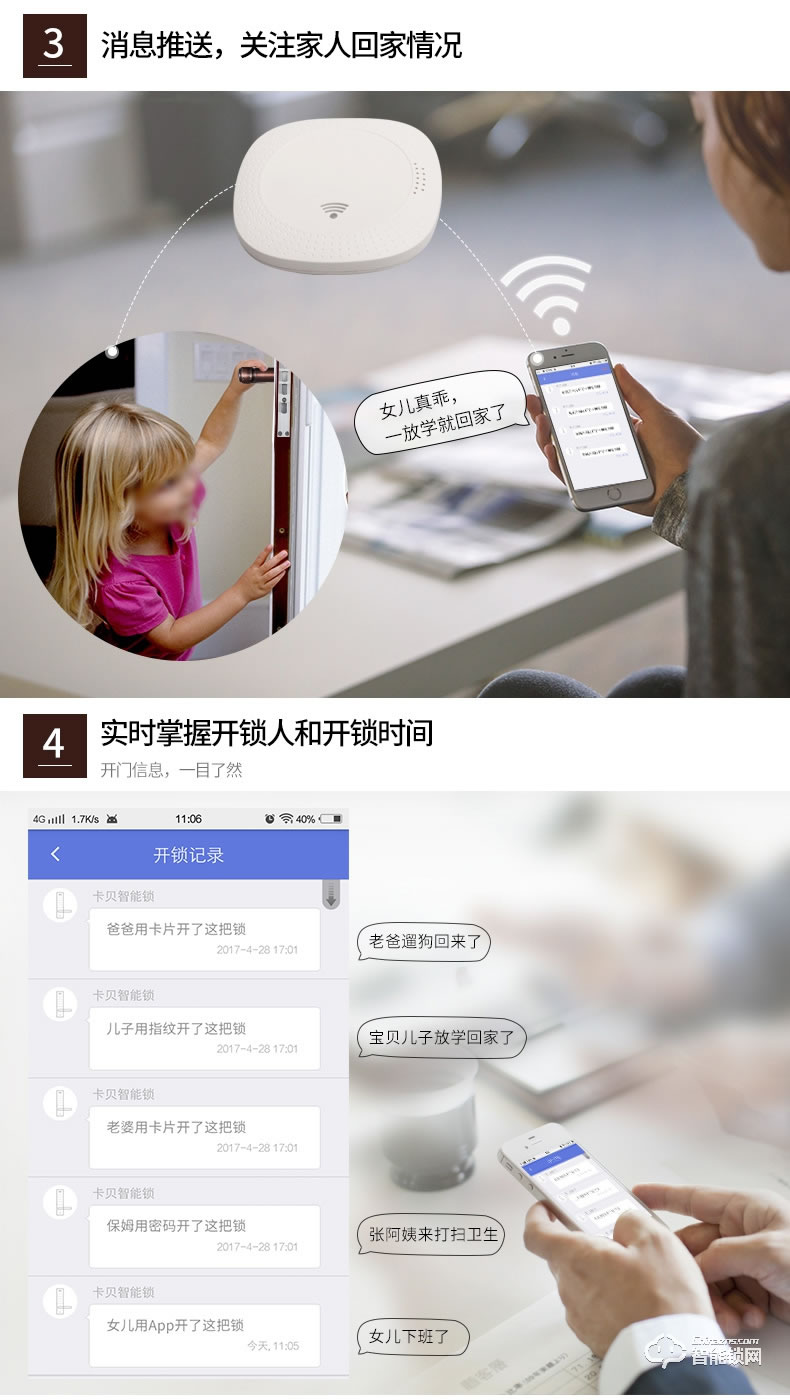 卡贝智能锁 大门智能锁磁卡感应门锁