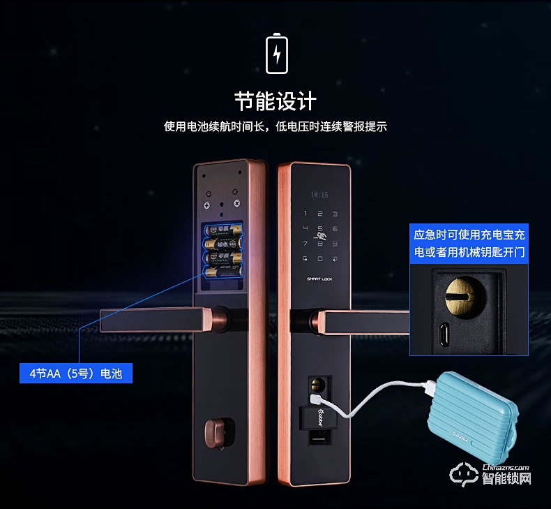 卡贝智能锁 家用防盗门密码锁