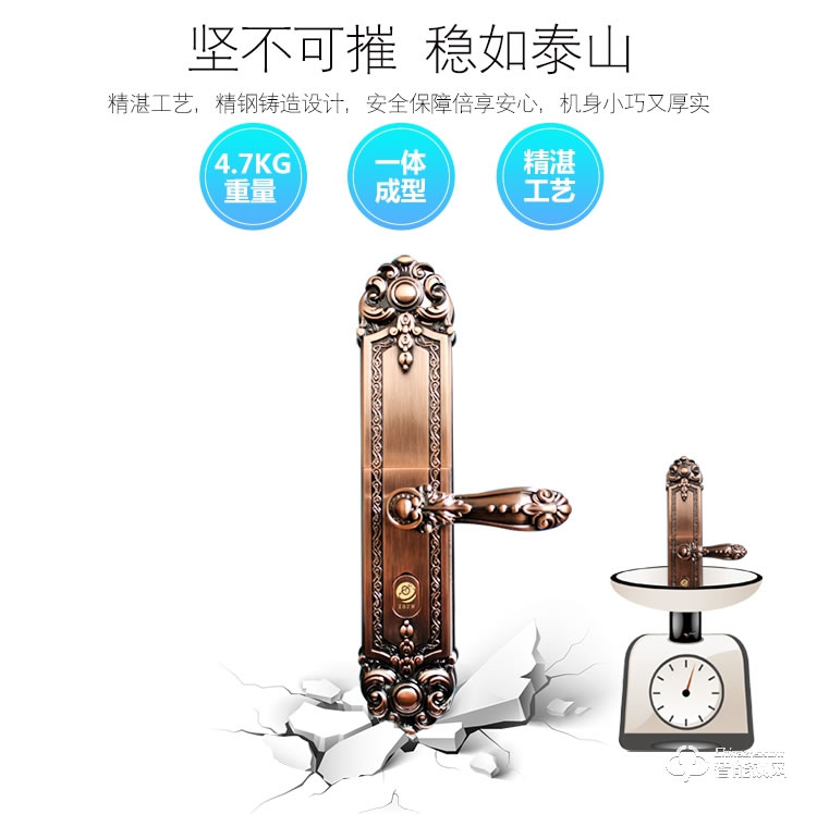 中霸智能锁 Z87智能指纹锁密码锁刷卡锁