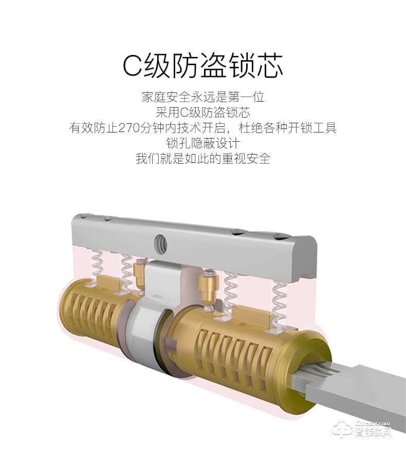 众家安指纹锁 家用防盗门密码锁智能锁