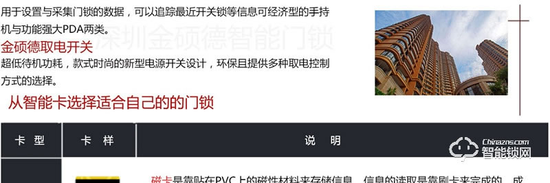 金硕德智能锁 535ic卡感应门锁
