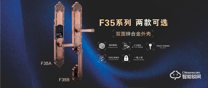 触点智能锁 F35别墅式滑盖智能门锁