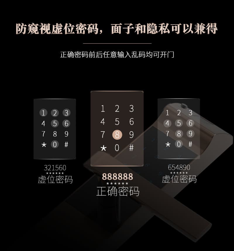 金网通智能锁 8301临时密码C级锁芯智能锁