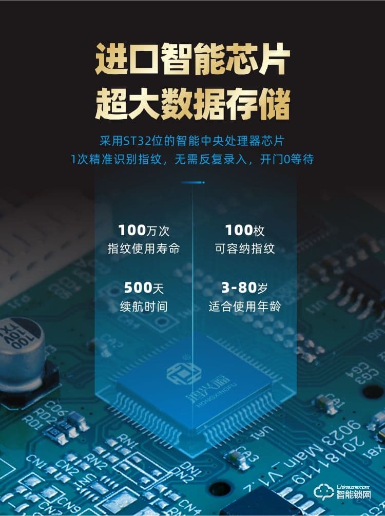 鸿兴福智能锁 D18豪华别墅智能指纹锁