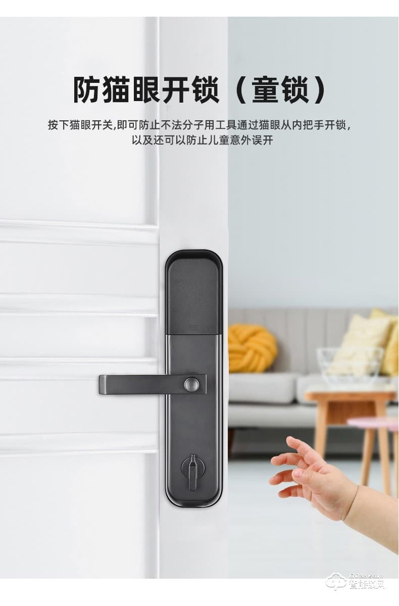 乐肯智能锁 6602防盗门家用APP微信大门刷卡锁