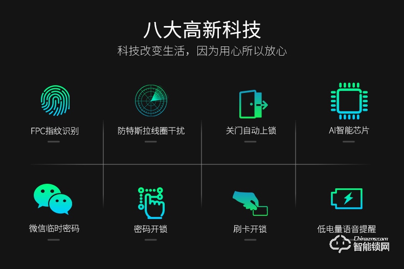玥玛智能锁 P8全自动防盗门指纹密码锁智能