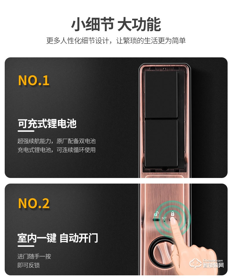 玥玛智能锁 P8全自动防盗门指纹密码锁智能