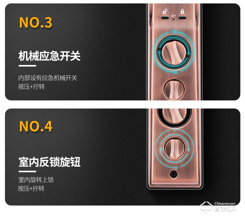 玥玛智能锁 P8全自动防盗门指纹密码锁智能