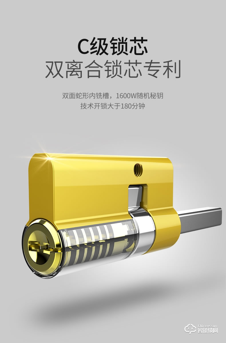 AOC智能锁 E6家用防盗门大门电子锁刷卡门锁