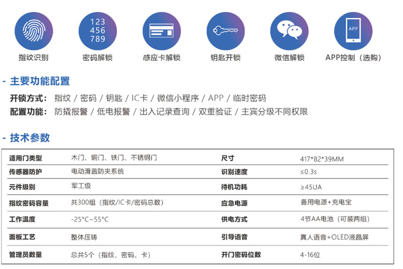 易开智能锁 Q7L豪华别墅智能密码锁