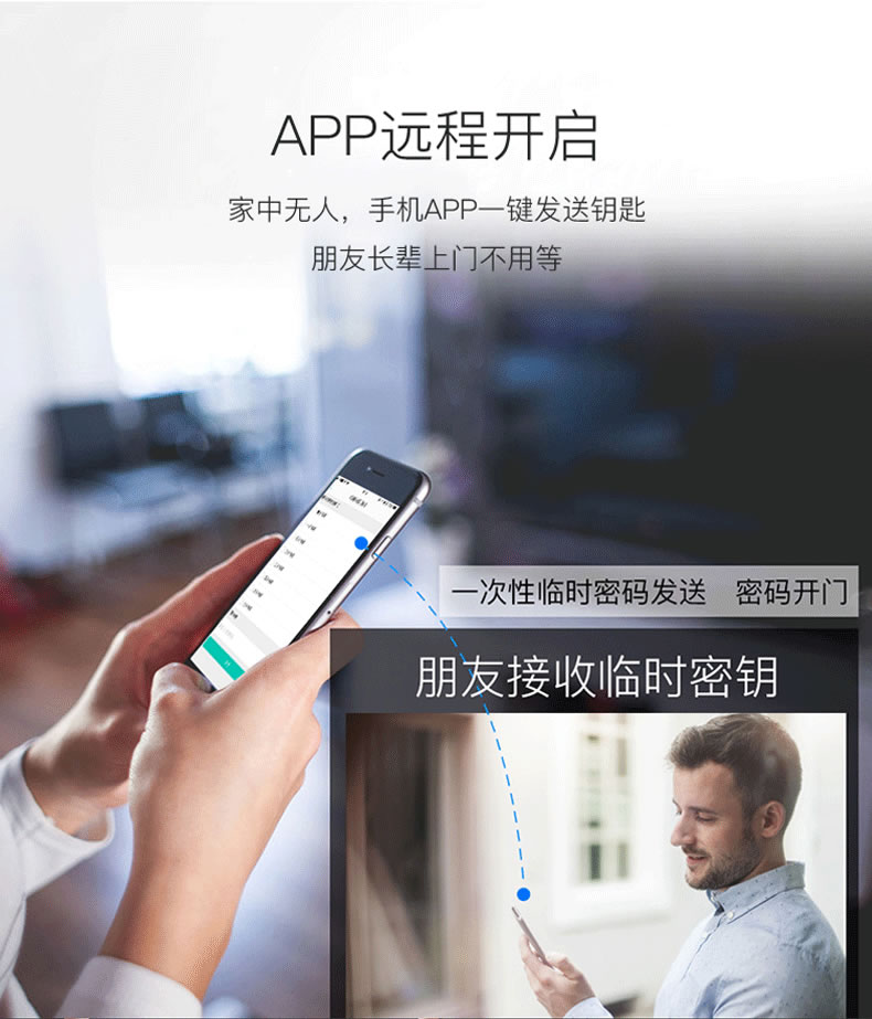 佰德龙智能锁 219家用防盗门指纹锁远程智能锁