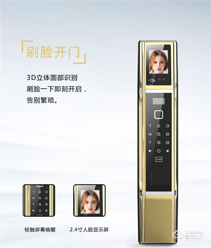 佰德龙智能锁 Q9人脸识别锁智能门锁掌纹锁