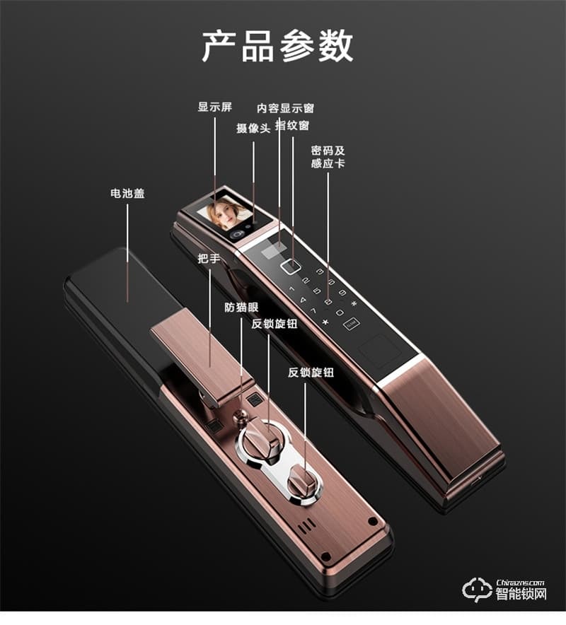 佰德龙智能锁 Q9人脸识别锁智能门锁掌纹锁
