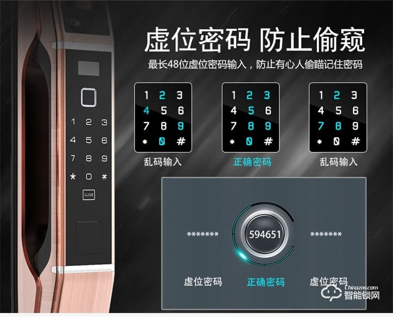 佰德龙智能锁 Q9人脸识别锁智能门锁掌纹锁