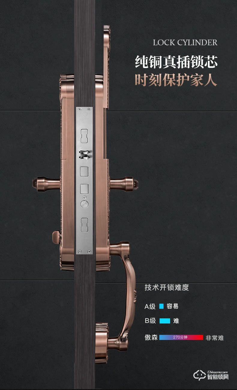 傲森智能锁 A9-1全自动别墅入户大门指纹锁